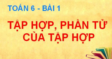Tập hợp là gì? Phần tử của Tập hợp - Toán 6 bài 1